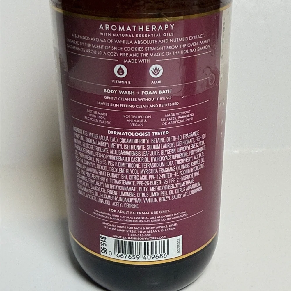 Bath & Body Works Vanilla Nutmeg Body Wash + Foam Bath, 2 - 10 FLOZ Bottles